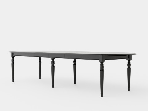 Osterville dining table black 3D 模型