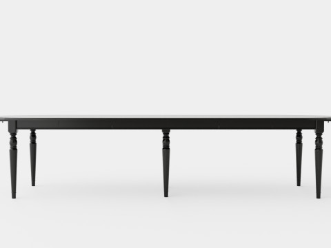 Osterville dining table black 3D 模型