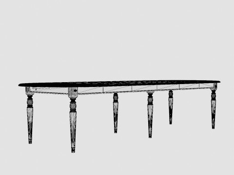 Osterville dining table black 3D 模型