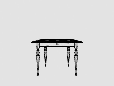 Osterville dining table black 3D 模型