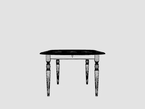 Osterville dining table black 3D Model