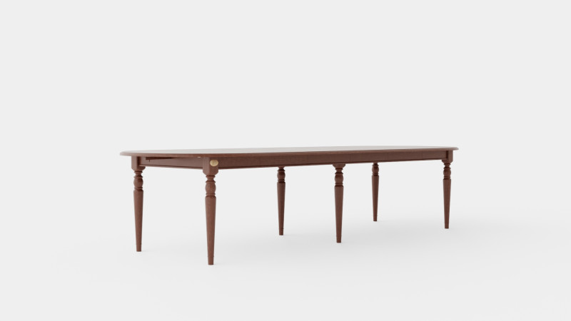 Osterville dining table rich brown 3D Modell .c4d .max .obj .3ds .fbx .stl .blend