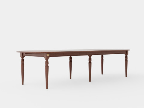 Osterville dining table rich brown 3D Model
