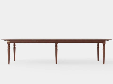 Osterville dining table rich brown 3D Model