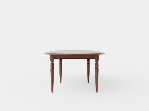 Osterville dining table rich brown 3D Modell