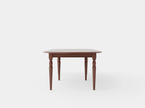 Osterville dining table rich brown 3D Model