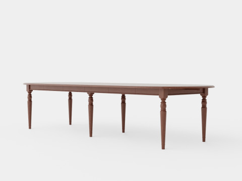 Osterville dining table rich brown 3D Modell