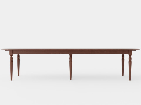Osterville dining table rich brown 3D Modell