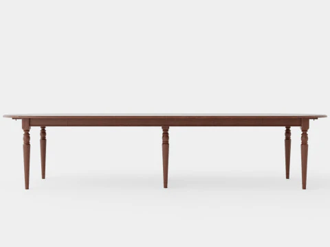 Osterville dining table rich brown 3D Model