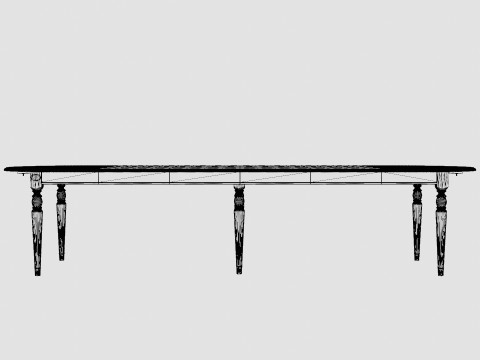 Osterville dining table rich brown 3D Modell