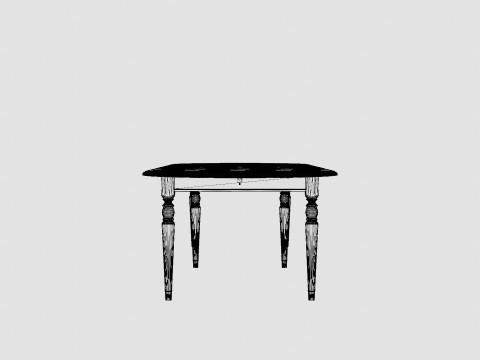 Osterville dining table rich brown 3D Modell