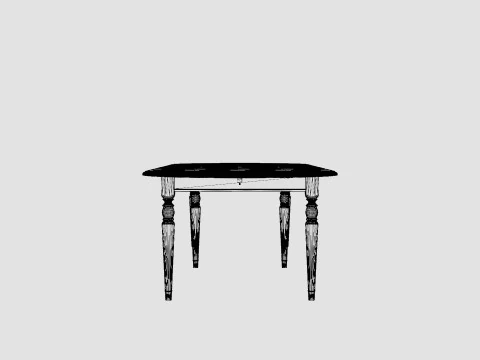 Osterville dining table rich brown 3D Model