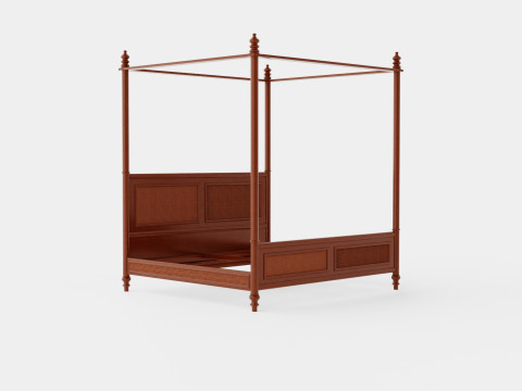 Pacific Polster canopy bed Modelo 3D
