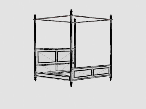 Pacific Polster canopy bed 3D मॉडल