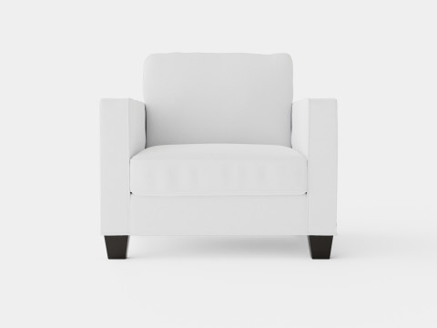 Plaza armchair off white Model 3D