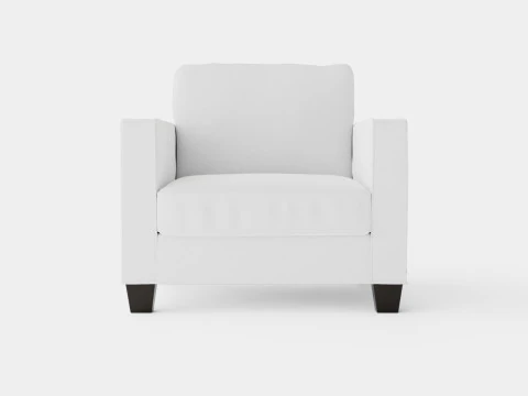 Sill&oacute;n Plaza blanco roto Modelo 3D