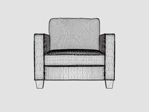 Plaza armchair off white 3Dモデル