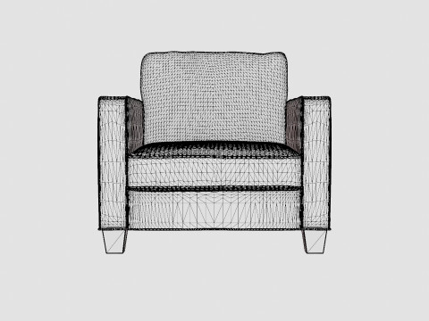 Plaza armchair sand Modelo 3D