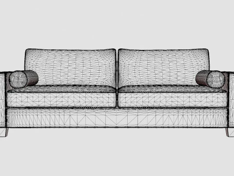 Plaza sofa off white 3D Model