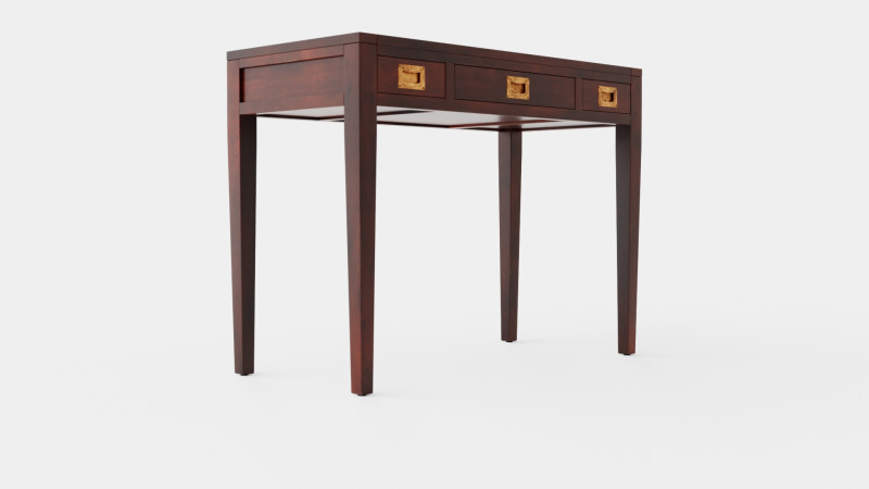 Pocasset desk console table English 3D Model .c4d .max .obj .3ds .fbx .stl .blend 