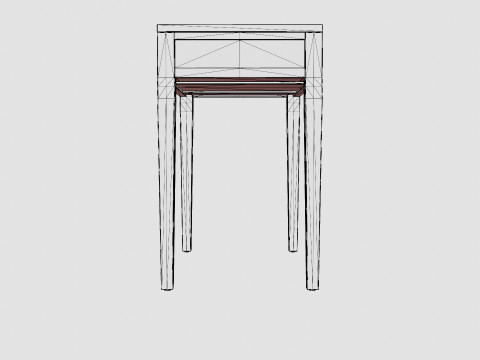 Pocasset desk console table English 3D Model