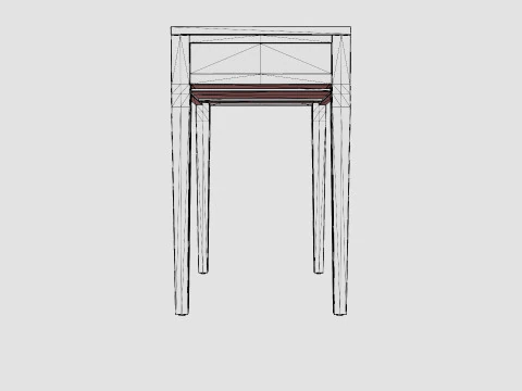 Pocasset desk console table English 3D Model