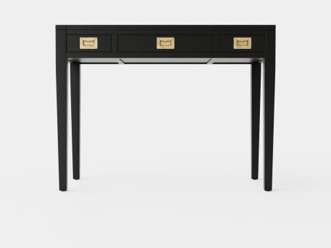 Pocasset desk console table black oak Modelo 3D