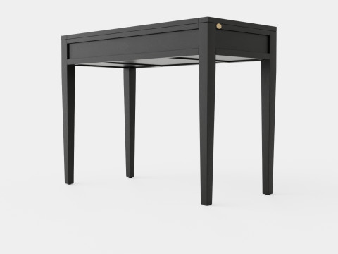 Pocasset desk console table black oak Modelo 3D