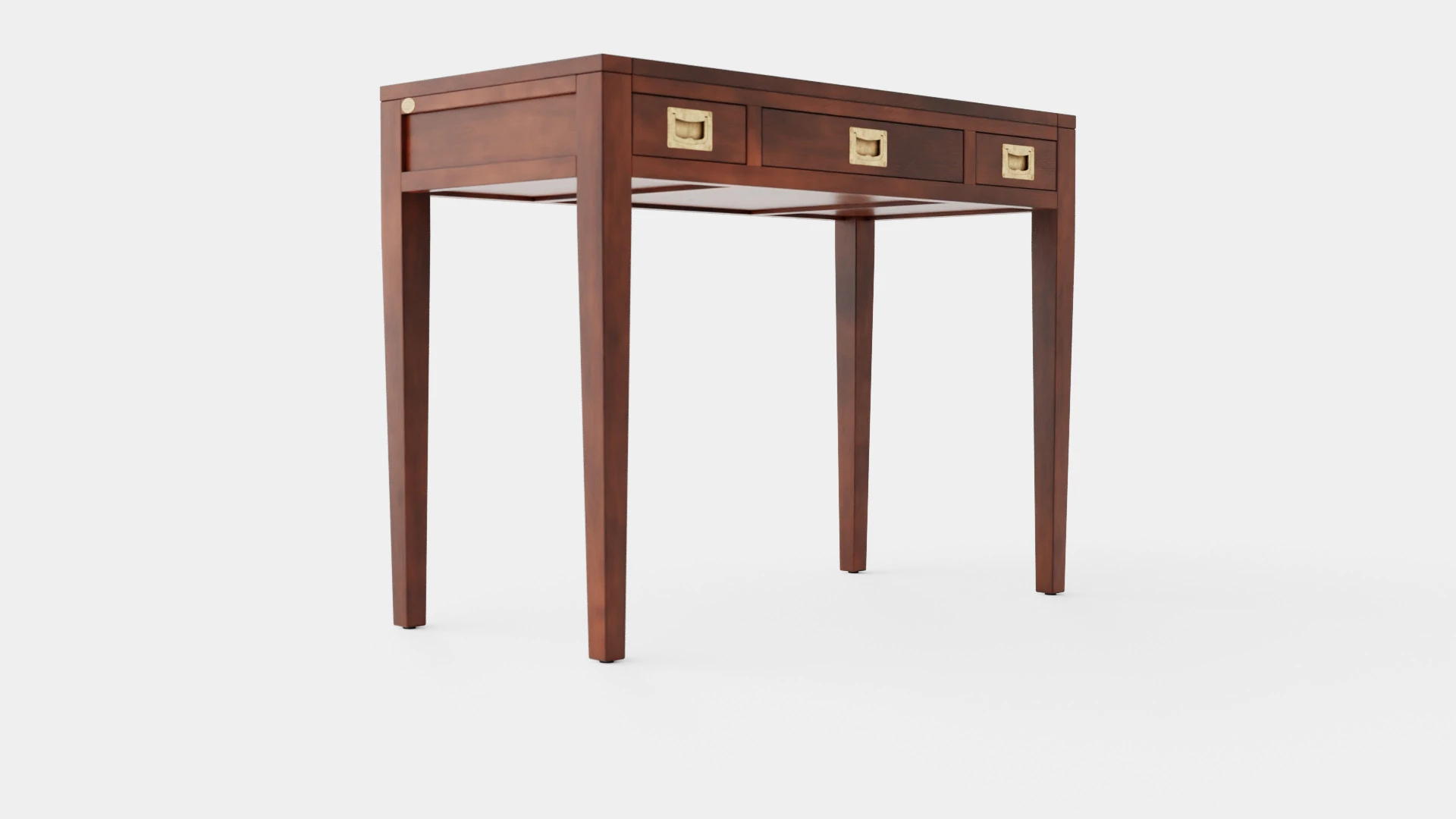 Pocasset desk console table rich brown 3D Model .c4d .max .obj .3ds .fbx .stl .blend 