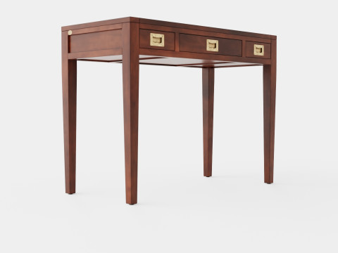 Pocasset desk console table rich brown 3Dモデル