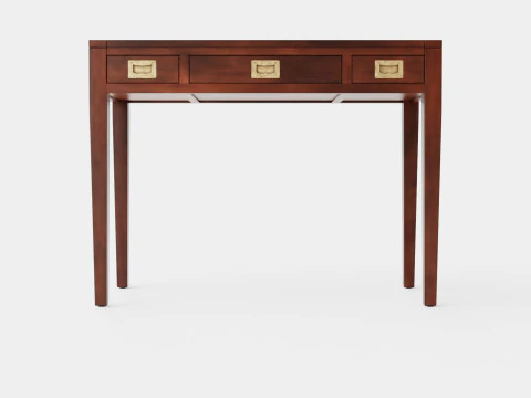 Pocasset desk console table rich brown 3D Model