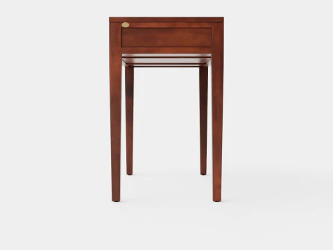 Pocasset desk console table rich brown 3D Model