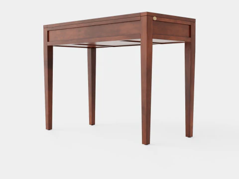 Pocasset desk console table rich brown 3D Model