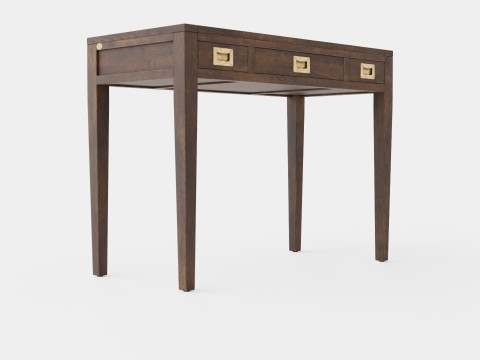 Pocasset desk console table wenge 3D Model