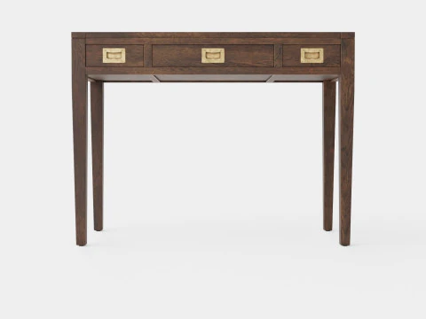 Pocasset desk console table wenge 3D Model