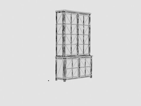 Rhode Island display cabinet black Modelo 3D