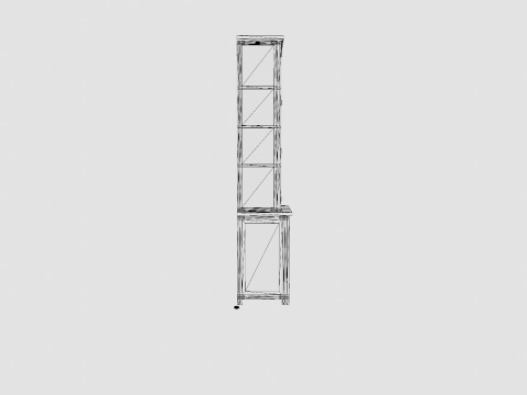Rhode Island display cabinet black Modelo 3D