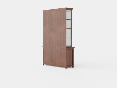 Rhode Island display cabinet rich brown 3D Model