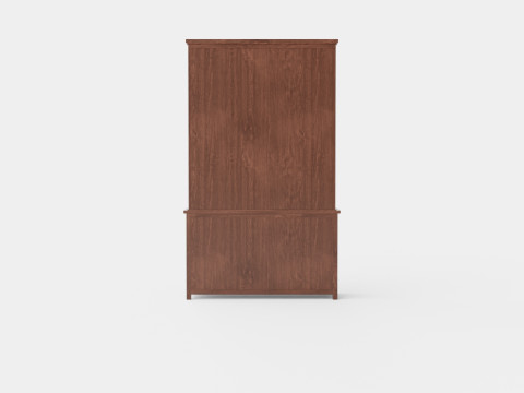 Rhode Island display cabinet rich brown 3D Model