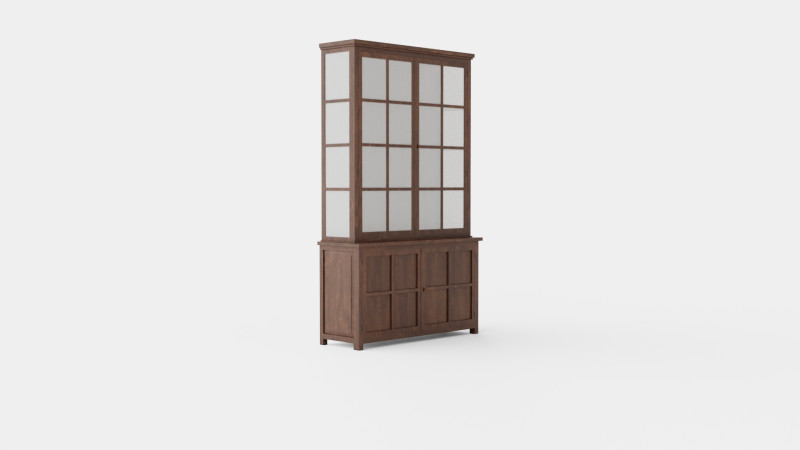 Rhode Island display cabinet wenge 3D Модель .c4d .max .obj .3ds .fbx .stl .blend 