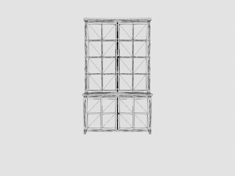 Rhode Island display cabinet wenge 3D Модель
