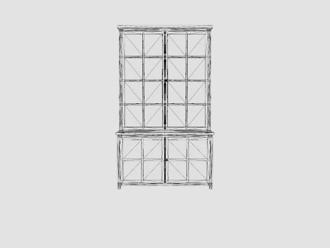 Rhode Island display cabinet wenge 3D Model