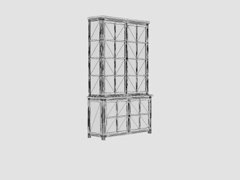 Rhode Island display cabinet wenge 3D Model