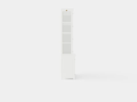 Rhode Island display cabinet white 3D Model
