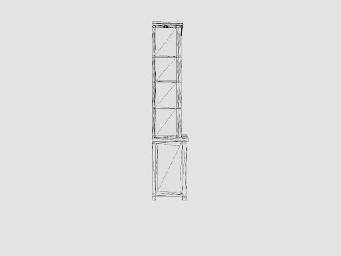 Rhode Island display cabinet white 3D Model