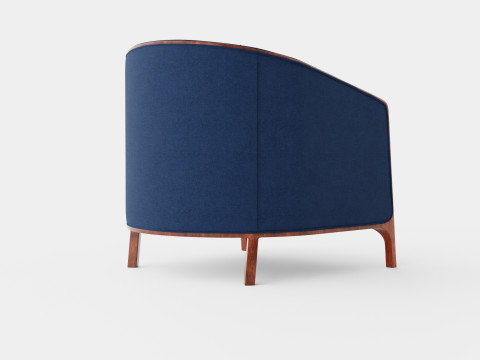 Ryder armchair indigo 3D 模型