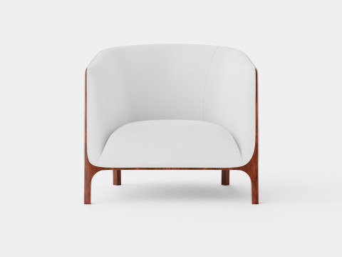 Ryder armchair off white 3D Model