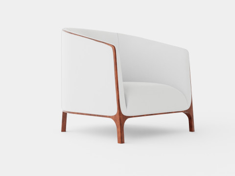 Ryder armchair off white Modello 3D