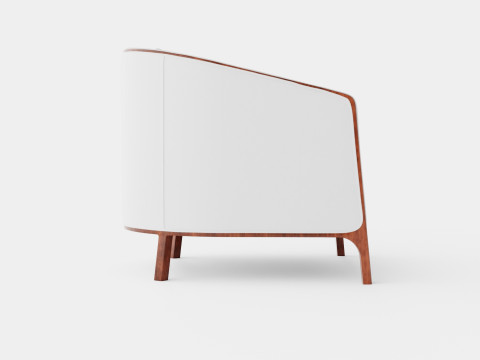 Ryder armchair off white Modello 3D