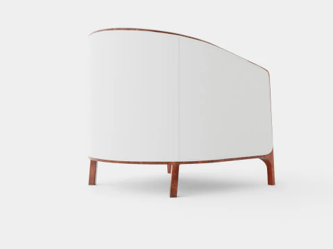 Ryder armchair off white 3D Model